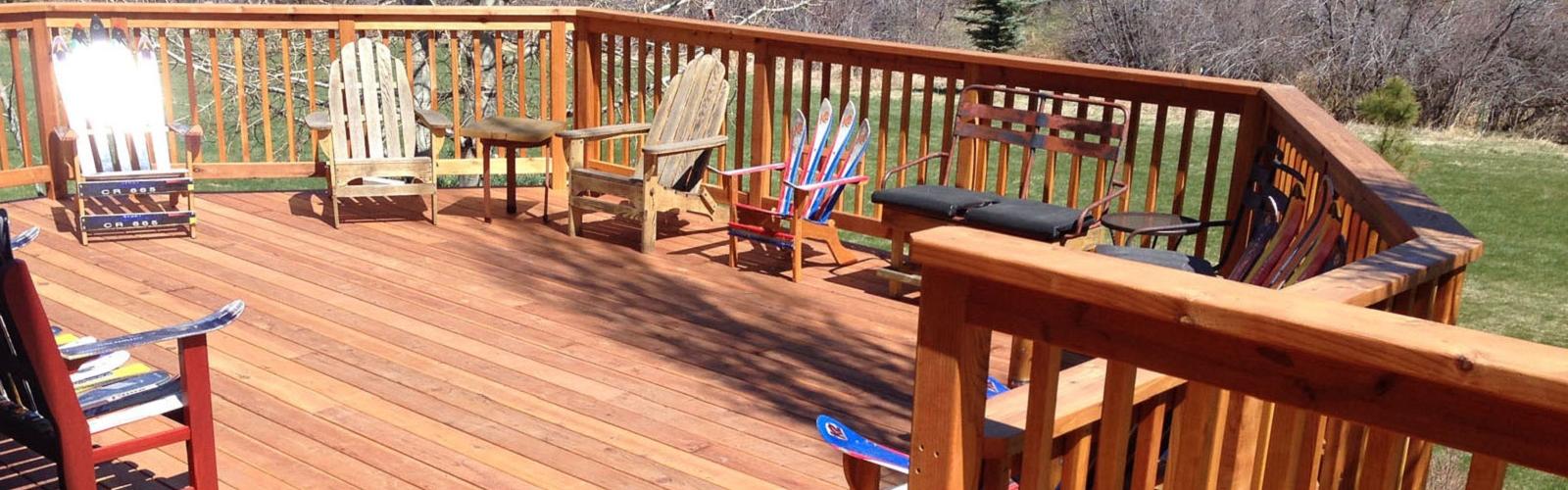 Redwood decking and railing
