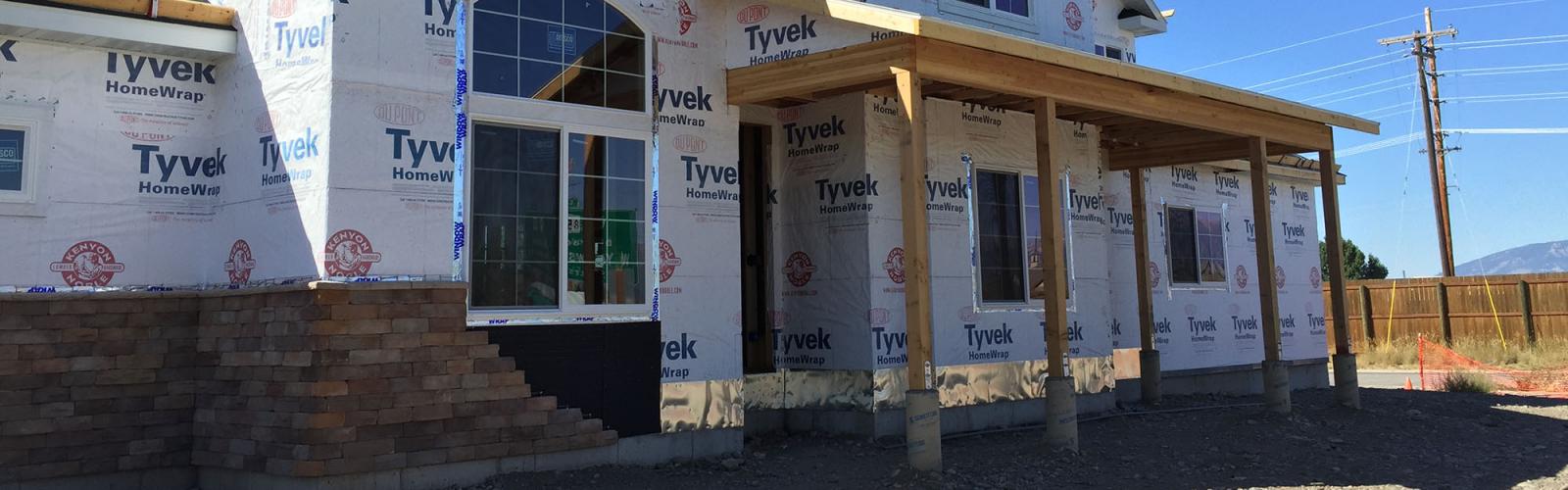 Wall and roof sheathing and tyvek