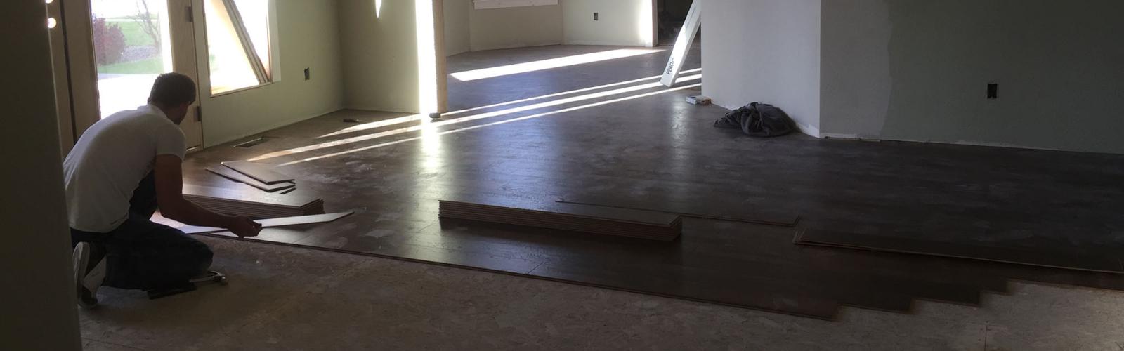 wood flooring install living room